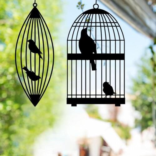 Wall Hanging Bird Cage Garden Acrylic Bird Cage Decoration Hollow Family Window Hanging Decor Ornaments Gifts Home Decor Hot