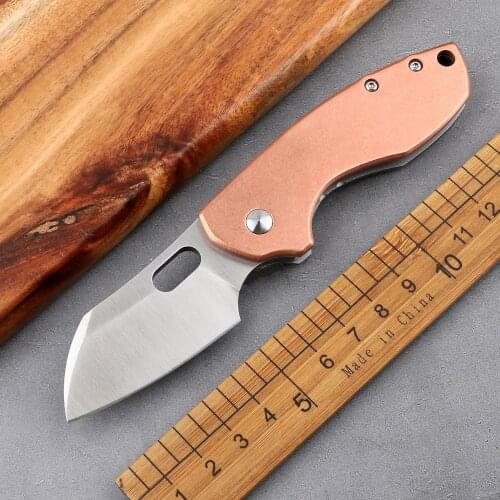 New pocket 5311 folding knife 8cr13mov blade 420 steel copper handle outdoor survival tactics hunting self-defense tool knife