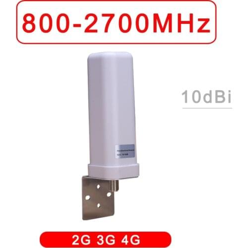 10dBi Omni Outdoor antenna for 2G 3G 4G 700 800 900 1800 1900 2100 2600 GSM repeater cellular amplifier Mobile Internet antenna