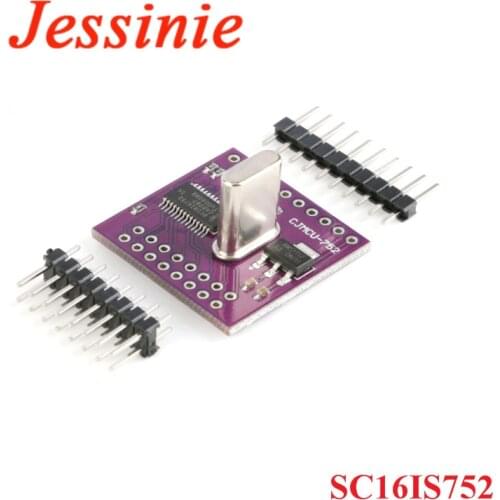SC16IS752 I2C IIC SPI Bus Interface to Dual Channel UART Conversion Module Expansion Board
