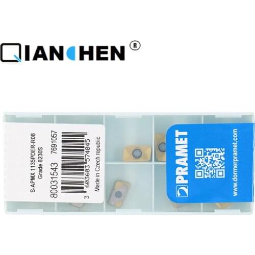 Authentic Original PRAMET S-APMX1135PDER-R08 8230S CNC square shoulder milling cutter insert Ten pieces of a box