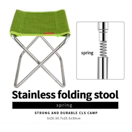 Portable Folding Chair Stainless Steel Oxford Fabric Outdoor Sketching Fishing Chair Folding Stool Camping Barbecue Chair Bench