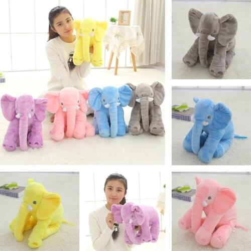 Dropshipping 40cm New Fashion Animals Toys Stuffed Soft Elephant Pillow Baby Sleep Toys Room Bed Decoration Plush Toys For Kids