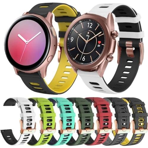 20 22mm Watch Strap For Samsung Galaxy Watch Active 2 40/44mm 3 41 45mm Gear Sport Wrist Bracelet Watchband Galaxy Watch 42 46mm