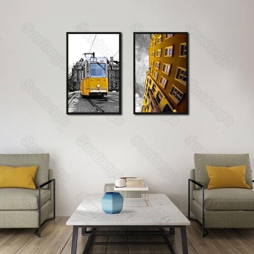Modern Tram Art Poster Dormitory Poster Background Wall Decoration 3D Stereo Wall Sticker Boy Bedroom Wallpaper Self-Adhesive