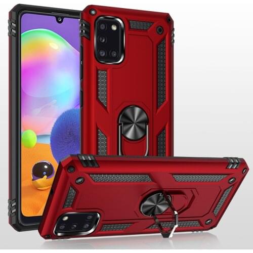 Heavy Duty Rugged Cover Ring Bracket Magnetic Holder Shockproof Kickstand case with screen protector for Samsung Galaxy A31