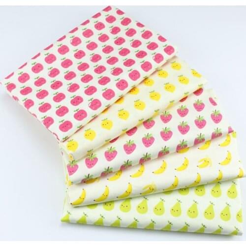 SMTA 50*160cm Needlework The Cloth Fabric Tissues Knitted For Sewing Cache Textile Fabric Meter Flowers Apple, Lemon D30