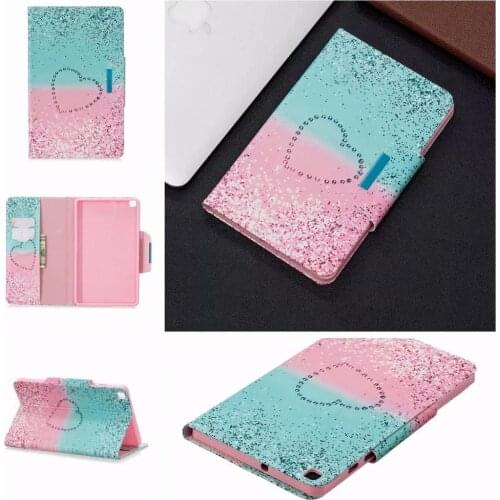 Smart Case Cover For Samsung Galaxy Tab A 8.0 2019 SM-T290 SM-T295 T295 T297 Cover Funda Tablet Cartoon PU Leather Stand Shell
