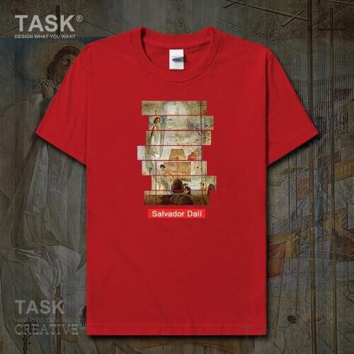 World famous painting series t-shirt Dali New Art Painting Columbos Dream Short sleeve clothes cotton summer Fashion Streetwear