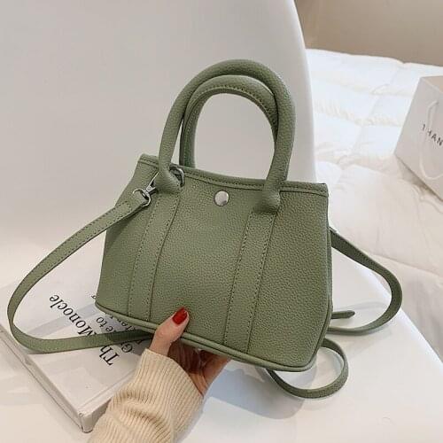 VeryMe Green Fashion Pu Ladies Handbags Luxury Designer Shoulder Pack Simple Messenger Womens Bag 2021 Solid Color Leren Tassen