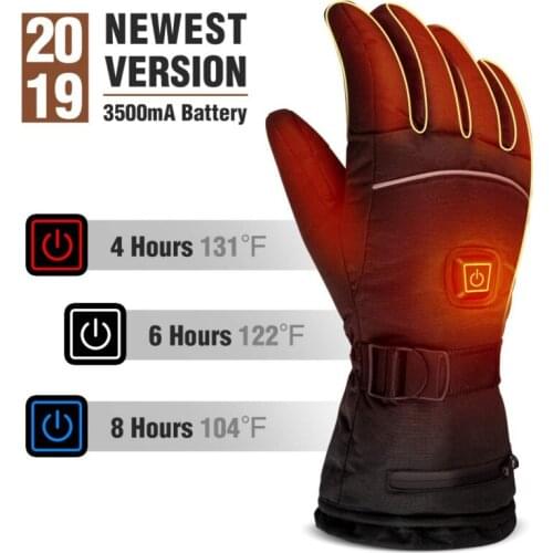 Winter Skiing Gloves Thermal Electric Heated Gloves Battery Powered Waterproof Outdoor Sports Ski Climbing Heating Gloves