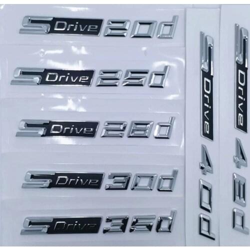 2pcs 3D ABS Car Styling Sticker for BMW X1 X3 X4 X5 Series Sdrive 20d 25d 30d 35d 40d 45d 48d Emblem Badges Logo Letters