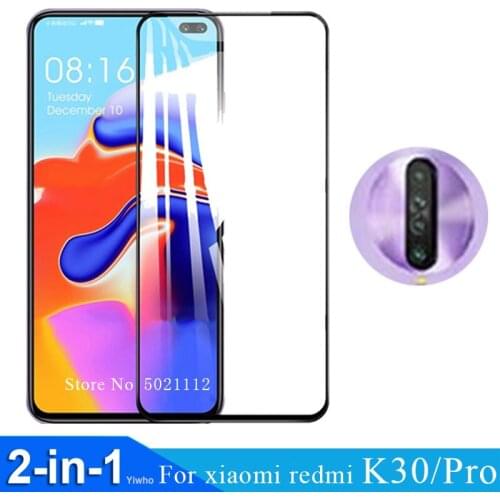 2 IN 1 Protective Glass for Xiaomi Redmi K30 Pro Tempered Glass Screen Protector Camera Lens Film for Redmi K30Pro Safety Glas