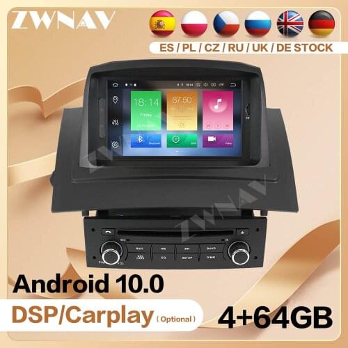 2002 2003 2004 2005 2006 2007 2008 For Renault Megane 2 Fluence Android10 Multimedia Player Video Audio Radio GPS Navi Head Unit
