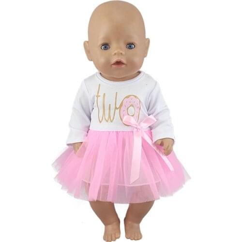 2021 Fashion Dress Wear For 43cm Baby Doll 17 Inch Born Babies Dolls Clothes And Accessories