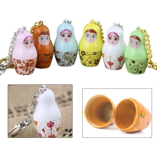 3D Matryoshka doll keychain piggy bank key chain for women key holder high quality portachiavi chaveiro llaveros bag charm