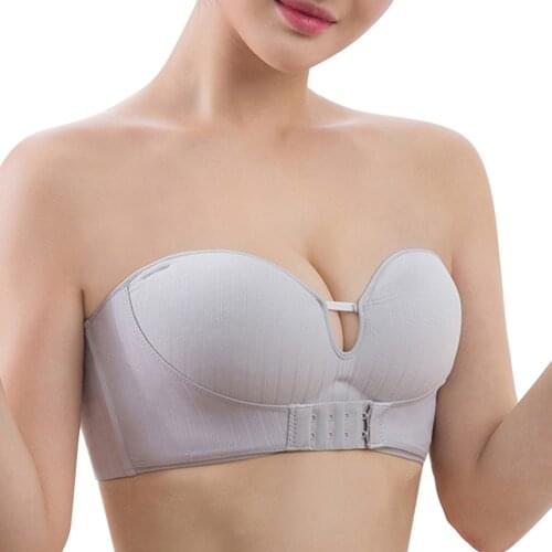 New Summer Ladies Strap-free Inflatable Wireless Bras Underwear Ropa Mujer Women Front Buckle Bra Strapless Bras 2020