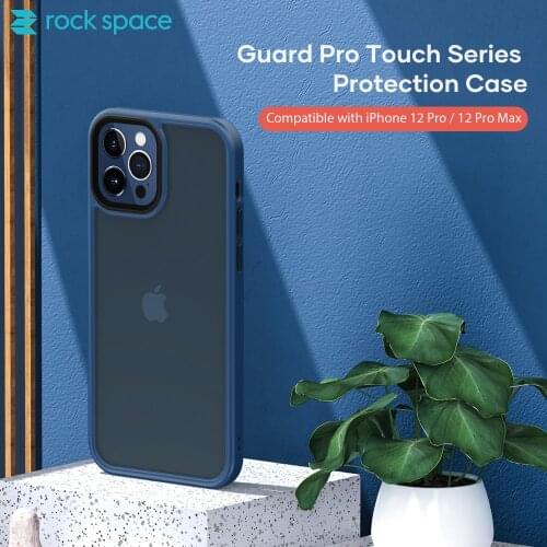 ROCKSPACE Case for iPhone 12 Mini 12Pro Cover Soft Translucent TPU Shockproof Matte Case for iPhone 12 Pro Max Bumper Back Cover