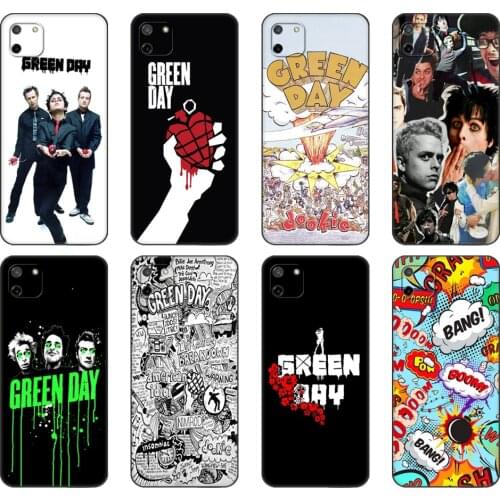 Black tpu Case For OPPO Realme C11 C20 C21 Case Back Cover Bumper GREEN DAY DOOKIE AMERICAN