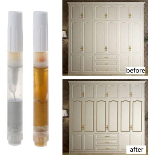 European Furniture Gold Silver Line Painting Pen Metallic Marker Furniture Decor Light wood scratch repair pen