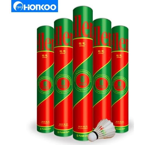 Honkoo badminton shuttlecocks hko-08 class D goose feather shuttlecock as like ks15 as 9 free shipping