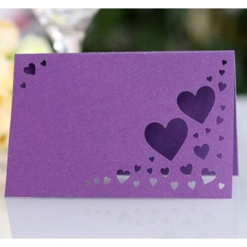Seat Card Laser Cut Heart-shaped Seat Card Wedding Business Card Wedding Party Table Decoration Wedding Decor Placement Card