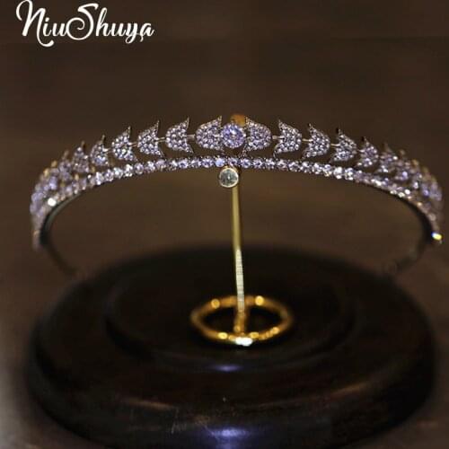 NiuShuya Fashion Rhinestones Headband For Women Girls Wedding Bridal Crown Hairband Tiaras Hair Accessories Jewelry