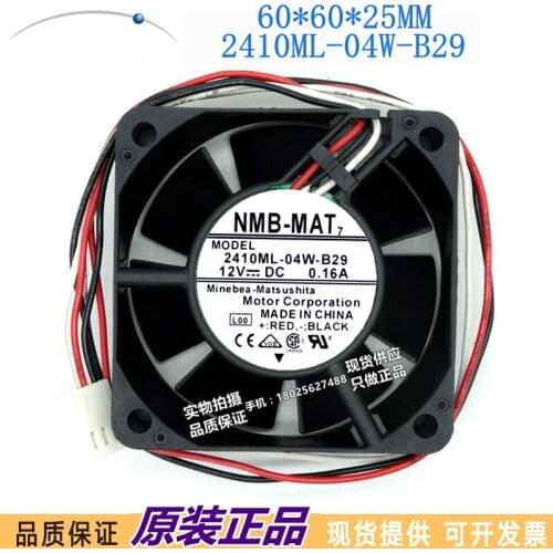 Original 2410ML-04W-B20 B29 6025 6CM 12V 0.16A double ball cooling fan