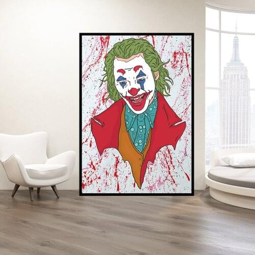 The Graffiti Joker Movie Poster Wall Art Canvas Painting Wall Art for Living Room Home Decor