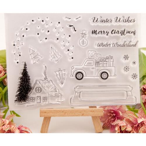 Winter wonderland Clear Stamps for Scrapbooking Transparent Silicone Rubber stamps DIY Photo Album Decor for Art Handmade Gift