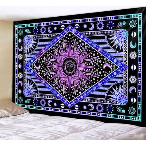 Retro tie-dye geometric printing bedroom tapestry home art deco sofa blanket hippie bed linen bohemian decoration