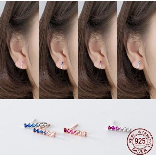La Monada Earrings Studs 925 Sterling Silver Fine Jewelry Minimalist Beautiful Stud Earrings For Women Silver 925 Korean EM304