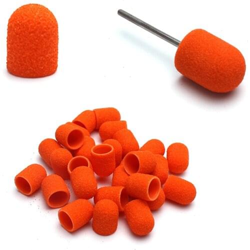 Sanding Cap Bands Nail Drill Bit With Rubber Mandrel Milling Cutters Remover Gel Foot Cuticle Manicure Pedicure Art Tools