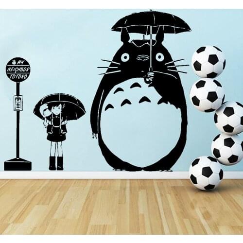 Wall Sticker Totoro Anime Decal Kids Room Decoration Nursery Wall Decor Cartoon Childlike Funny Mural Japanese My Neighbor
