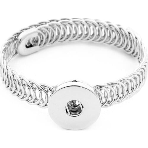 XH2625 Snap Button Bracelet Snap Jewelry Charm Bangles DIY (fit 18mm 20mm Snap)