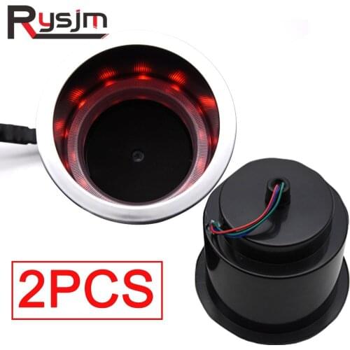 2pcs Led Light Drink Holder Blue Recessed Plastic Cup Drink Holder Cup Shape for Car Marine Boat RV