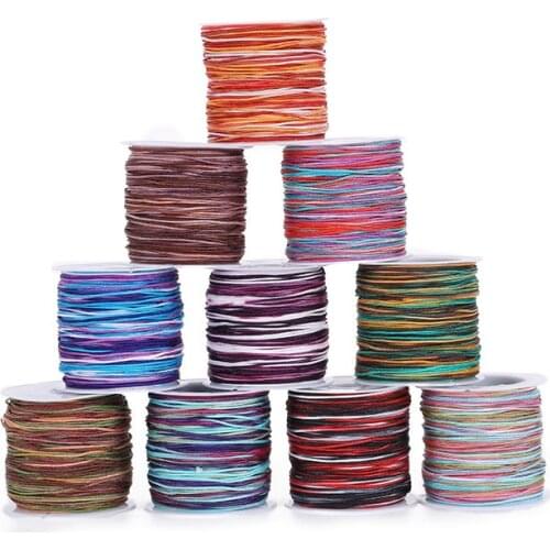 20Meters/lot 0.8mm Nylon Cord Thread Chinese Knot Macrame Cord Bracelet Braided String DIY Tassels Beading String Thread