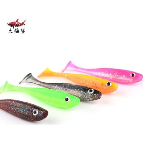 20Pcs Shiner Easy Fishing Lures Double Color 3D Eyes Artificial Soft Baits 70mm 65mm 2.5g Fishing Wobbler Tacke Bass Bait