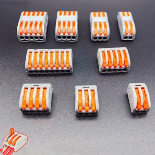 50 Pcs cable Connector,Compact Accessory For Quick Home Wire Connection,Wiring 2-8 Pin,Plug-in Connection Terminal Block