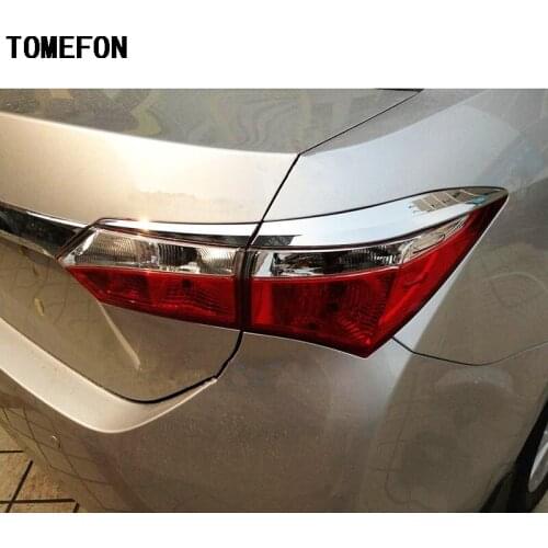 For Toyota Corolla Altis E170 2013 2014 2015 2016 2017 ABS chrome rear tail lamp light eyelid trim car auto sedan cover styling