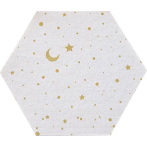Message Board Eco-friendly Self-adhesive Starry Light Style Felt 4 Colors Photo Wall Board Decoration