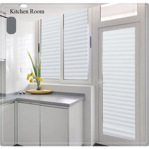 Electrostatic Office Shutter Film Frosted Glass Window Blinds Sticker Bathroom Windows Opaque Window Paper Stripe Film 30-90cm