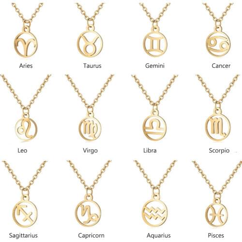 ERLUER Women's Pendants Zodiac Signs