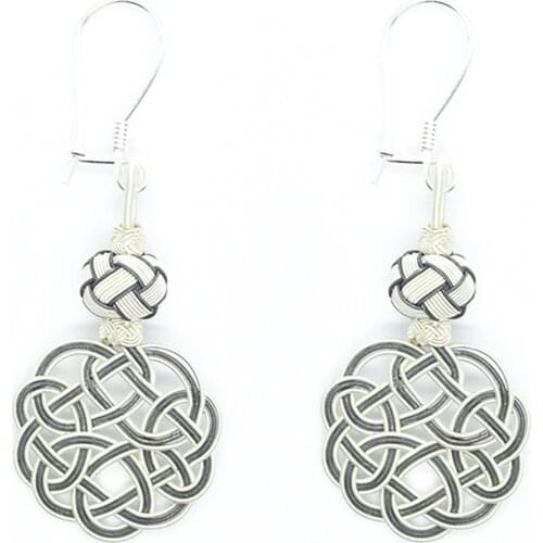 KSG Women 1 Pair Silver Earring Fine Weaving Casual Jewelry Kazaziye Silver Earring Female Earring Special Day Gift Earring