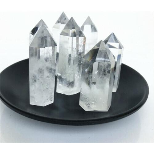 Quartz crystal wand point polished natural stones and minerals gemstones reiki healing for gifts