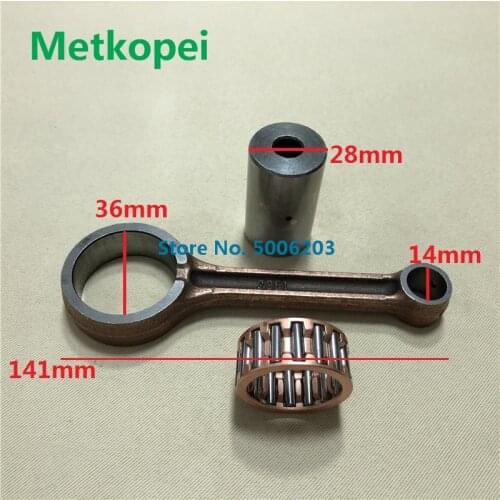 Motorcycle AN125 HS125T UA125 crankshaft connecting rod for Suzuki 125cc AN 125 con rod spare parts with needle bearing