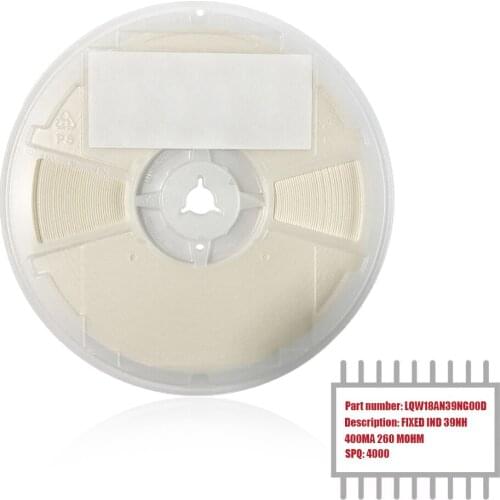 My Group Asia 4000PCS LQW18AN39NG00D Wirewound Unshielded 0603 FIXED IND±2% 39NH 400MA 260 MOHM Inductors in Stock