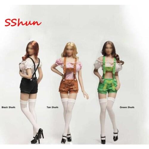 1/6 Scale Female German Oktoberfest Girl Shorts Set For 12'' Action Figure Body DIY Accessories