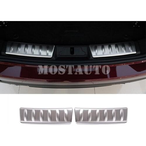 For Jaguar F-Pace X761 Inside Rear Bumper Cargo Door Sill Scuff Plate 2016-2019 2pcs Car Accessories Interior Car Decor Car Trim