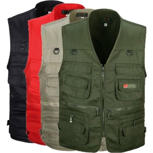 New Mens Fishing Vest with Multi-Pocket Zip for Photography / Hunting / Travel Outdoor Sport Outdoor Sport Jacket Dropshipping